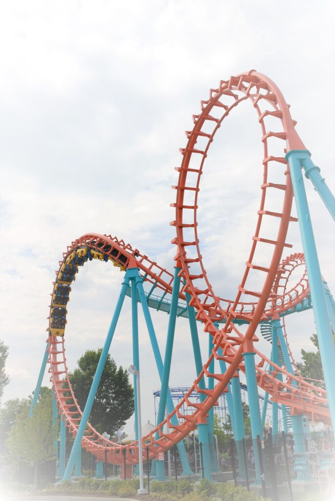 Dreamlike image of a roller coaster.